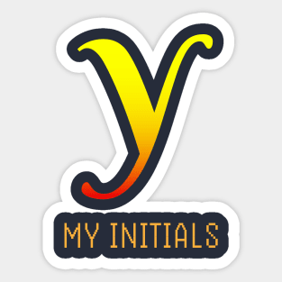 Letter Y Initials Unique Name T-Shirt Sticker